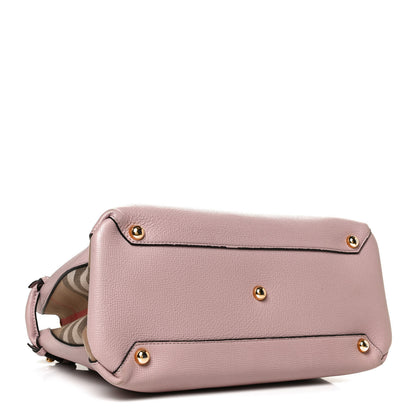 Burberry Grainy Calfskin House Check Medium Banner Tote Pale Orchid 3 of 14