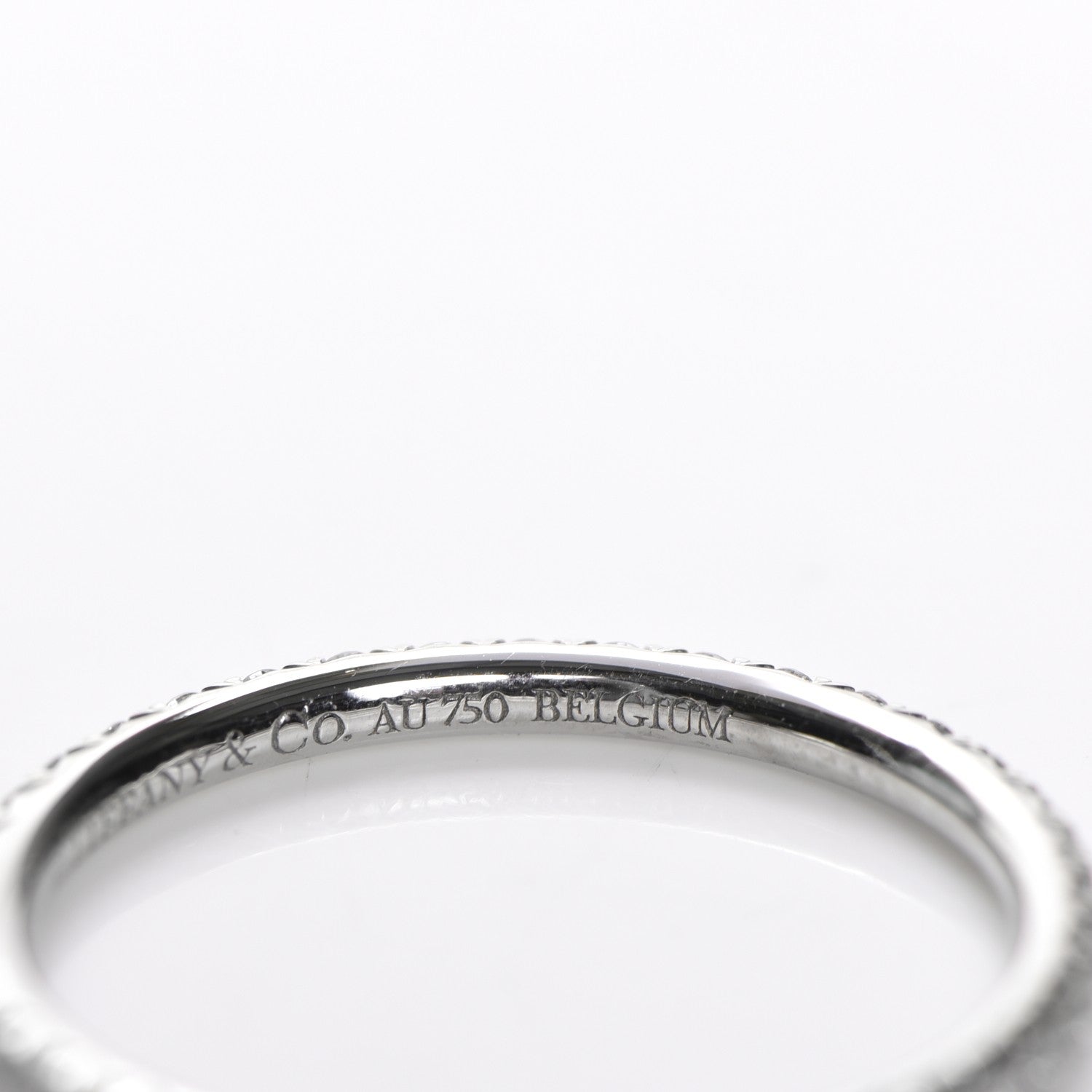 Tiffany 18K White Gold Diamond Metro Ring 4 5 of 6