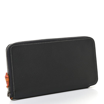 Hermes Epsom Silk'In Wallet Graphite Potiron 3 of 7