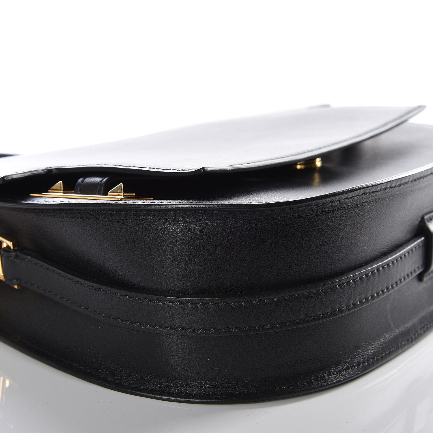 Valentino Garavani Calfskin My Rockstud Saddle Bag Black 5 of 11