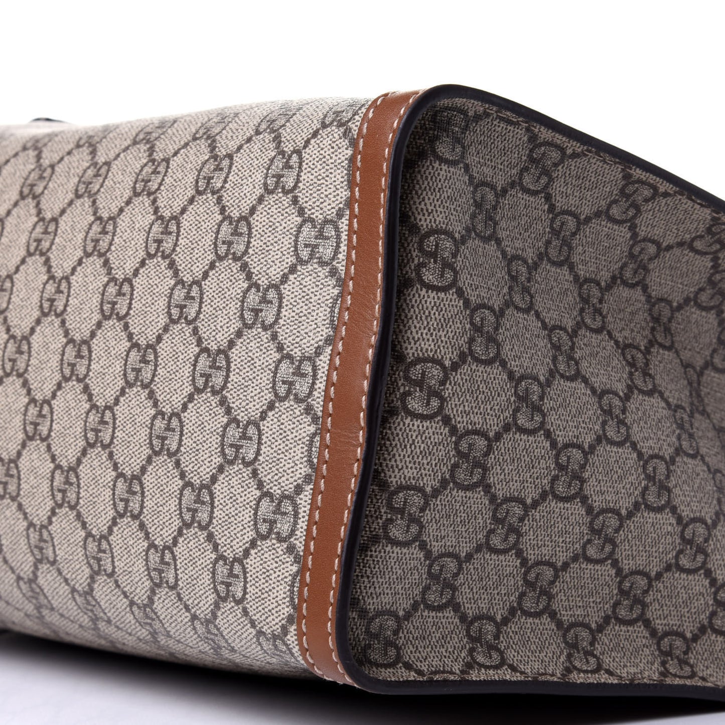 GG Supreme Monogram Medium Padlock Tote Beige Cuir