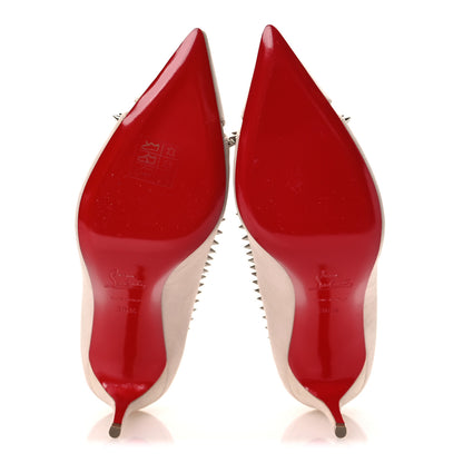 Christian Louboutin Veau Velours Duvette 100 Pumps 36.5 Leche 7 of 11
