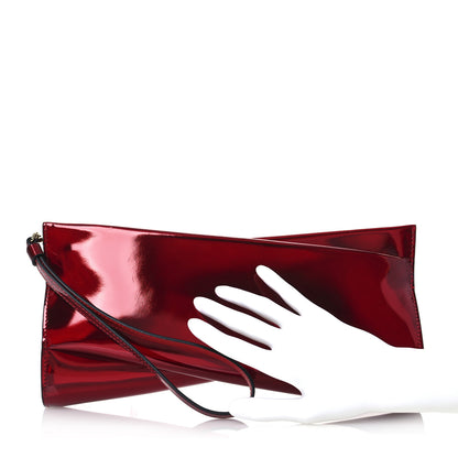 Christian Louboutin Patent Psychic Twist Zip Clutch Bag Loubi 2 of 10