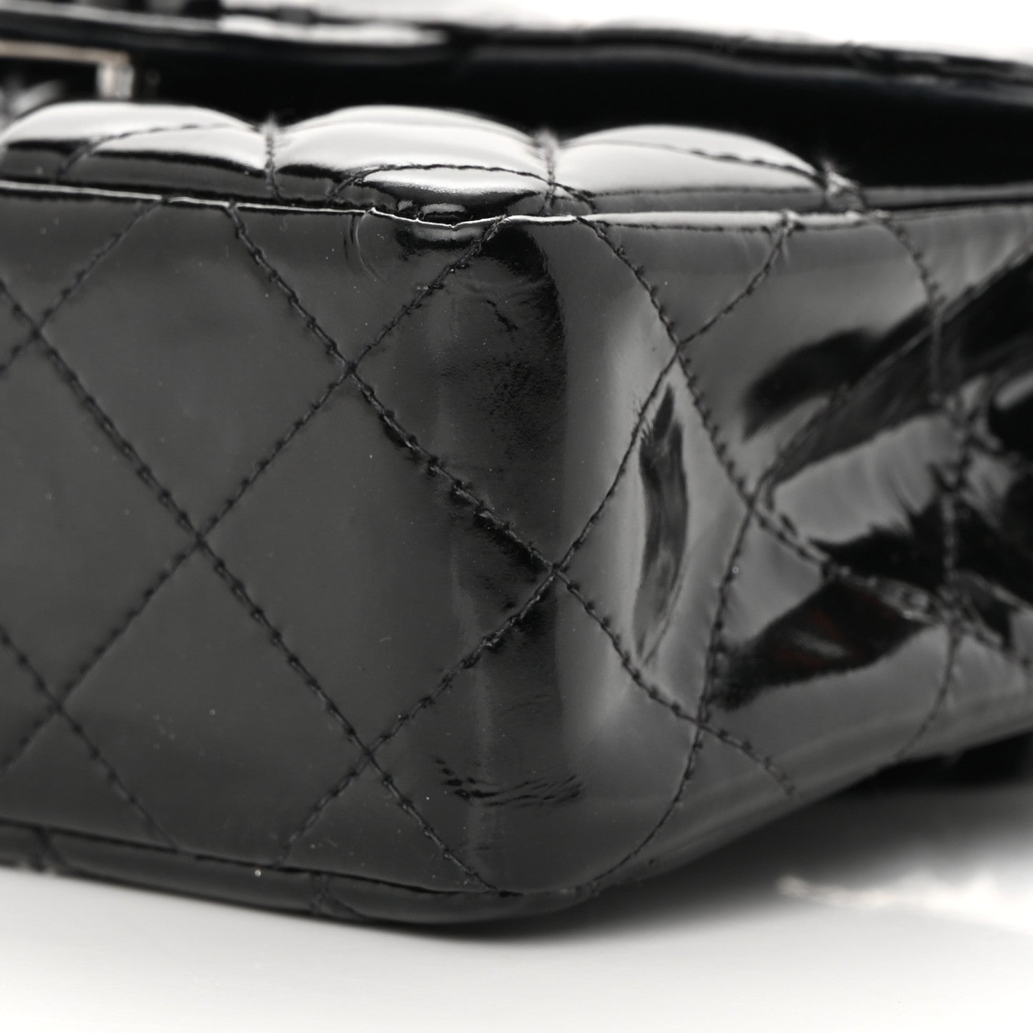 Chanel Patent Calfskin Quilted Mini Square Flap So Black 11 of 18