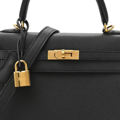 Hermes Epsom Kelly Sellier 25 Black 15 of 23