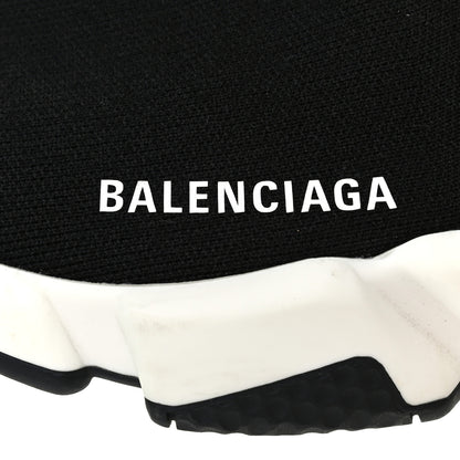 Balenciaga Neoprene Knit Womens Speed Sneakers 38 Black White 6 of 7