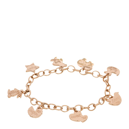 Tiffany 18K Rose Gold Clasping Link 8 Charm Bracelet 4 of 6