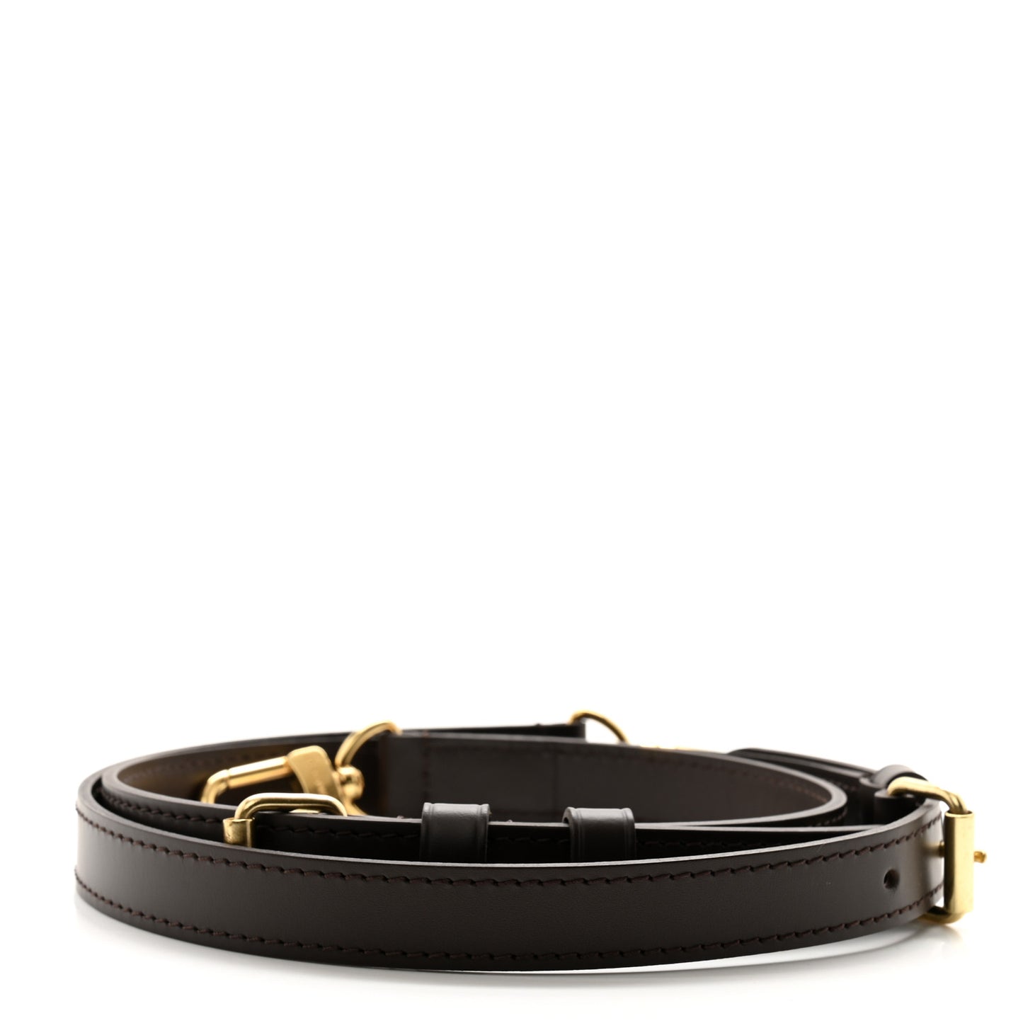 Calfskin Adjustable Speedy Bandouliere Shoulder Strap Brown