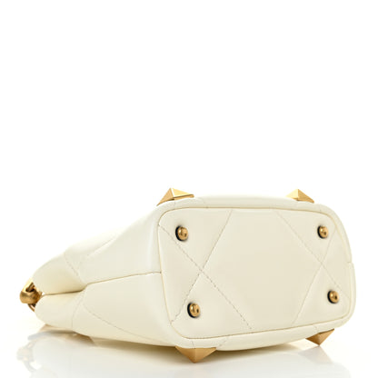 Valentino Garavani Nappa Mini Roman Stud The Handle Bag Ivory 4 of 12