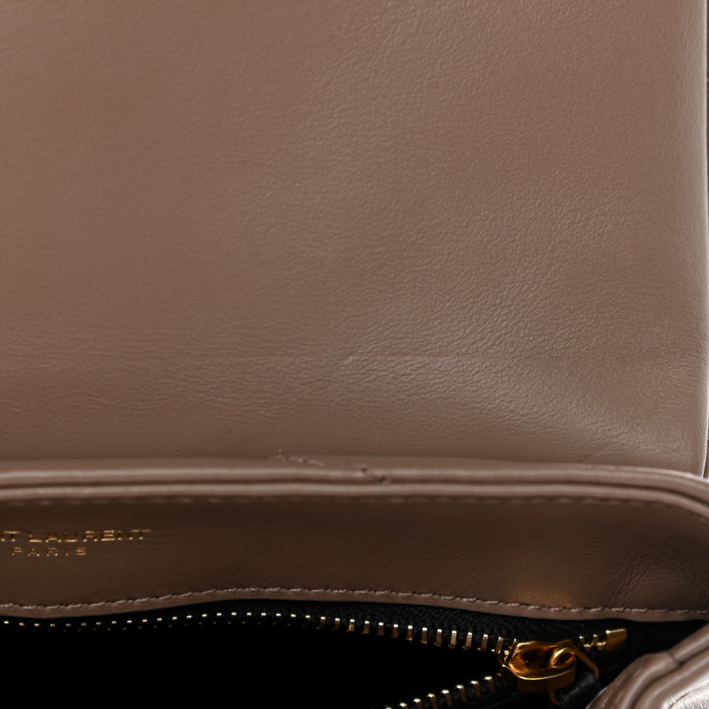 Calfskin Y Quilted Monogram Toy Loulou Crossbody Bag Taupe