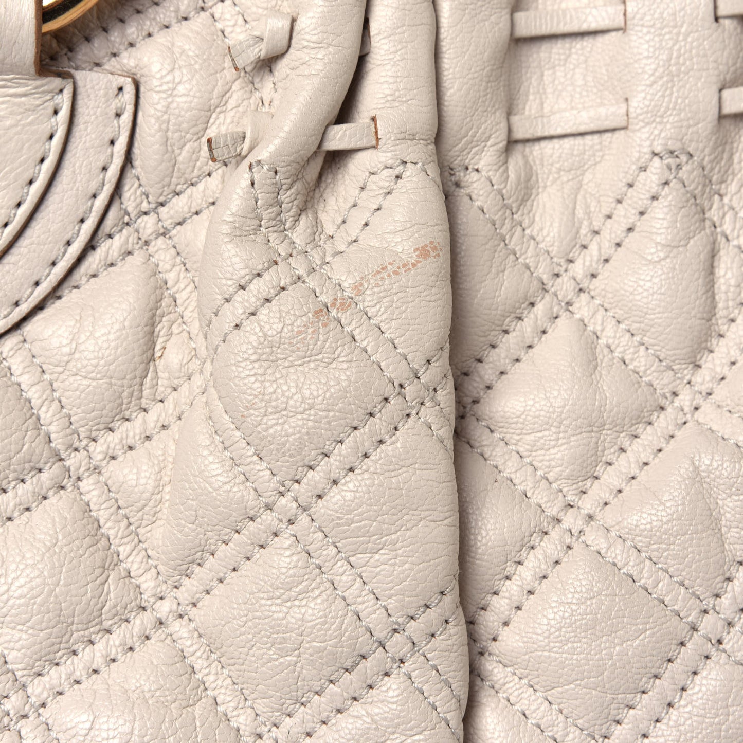 Lambskin Quilted Small Cecilia Cream