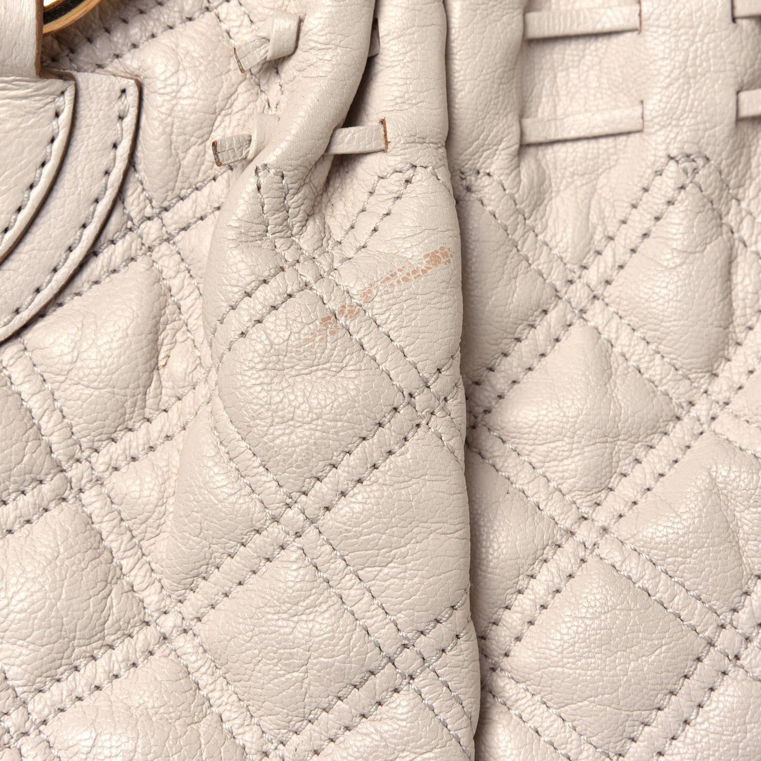 Marc Jacobs Lambskin Quilted Small Cecilia Cream 5 of 13