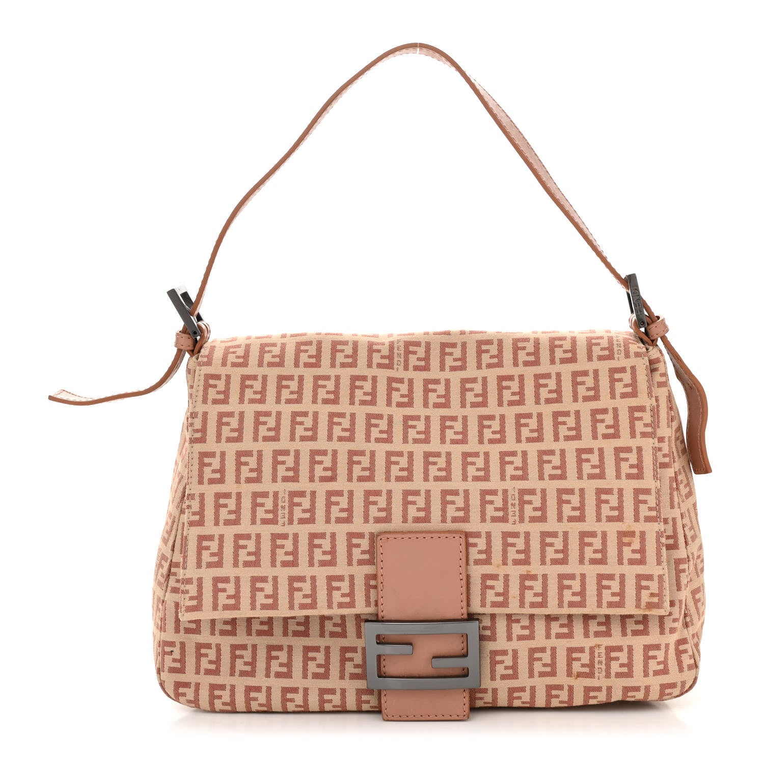 Fendi Zucchino Vitello Mama Baguette Beige Bruciato Bois de Rose 1 of 10