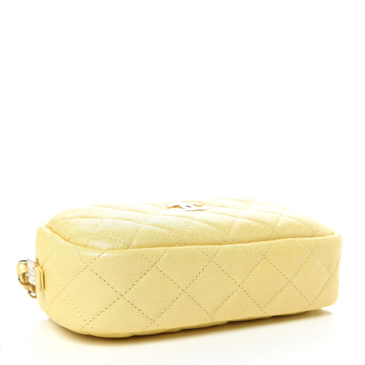 Chanel Iridescent Caviar Quilted Camera Case Yellow 4 of 10