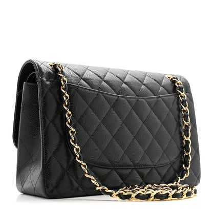 Chanel Caviar Quilted Jumbo Double Flap Black 3 of 13