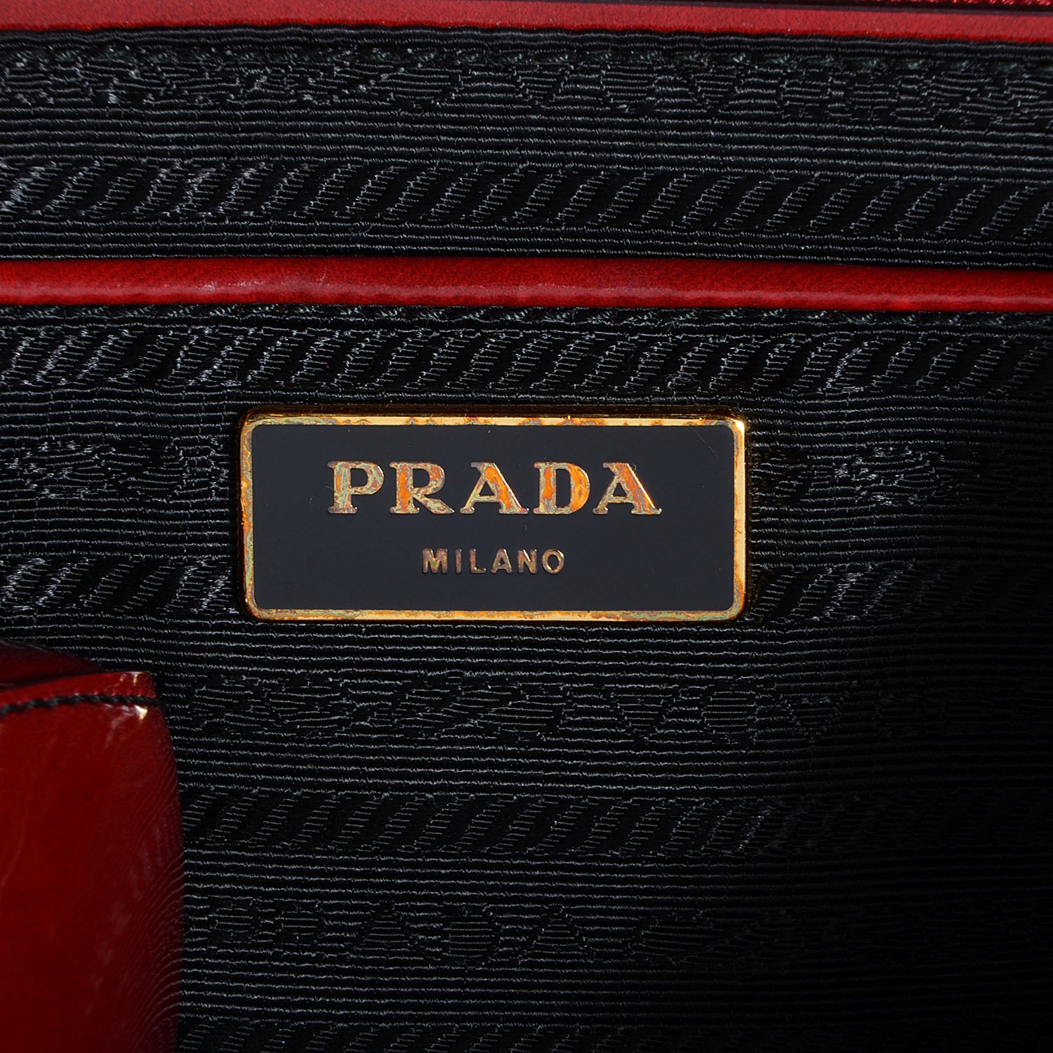 Prada Spazzolato Calfskin Top Handle Tote Scarlatto Fume 7 of 11