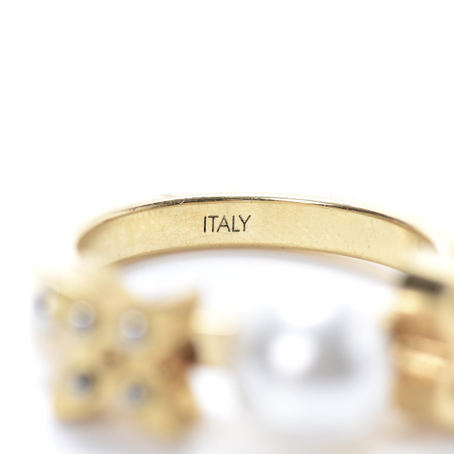 Charmy Pearl Ring L Gold