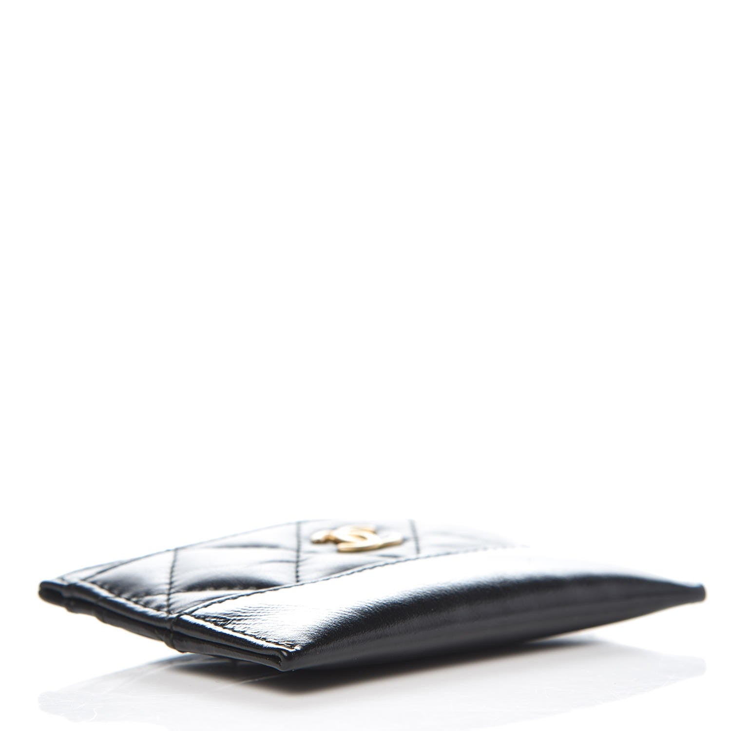 Chanel Aged Calfskin Quilted Gabrielle Card Holder Black 4 of 8