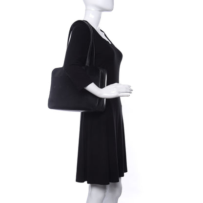 Burberry Calfskin Nylon Shoulder Bag Black 2 of 9