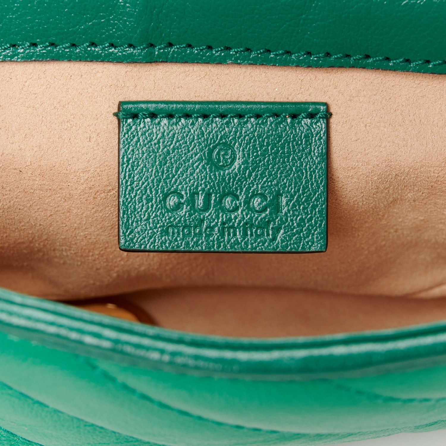 Gucci Azalea Calfskin Enamel Matelasse Diagonal Super Mini Torchon GG Marmont Shoulder Bag New Shamarock Emerald 6 of 10