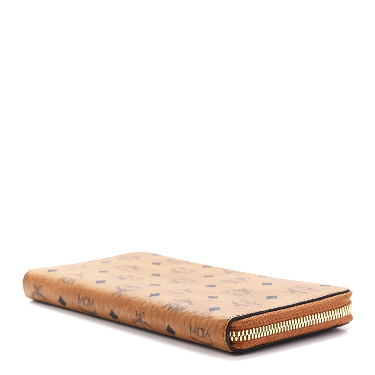 Visetos Large Zip Around Wallet Cognac