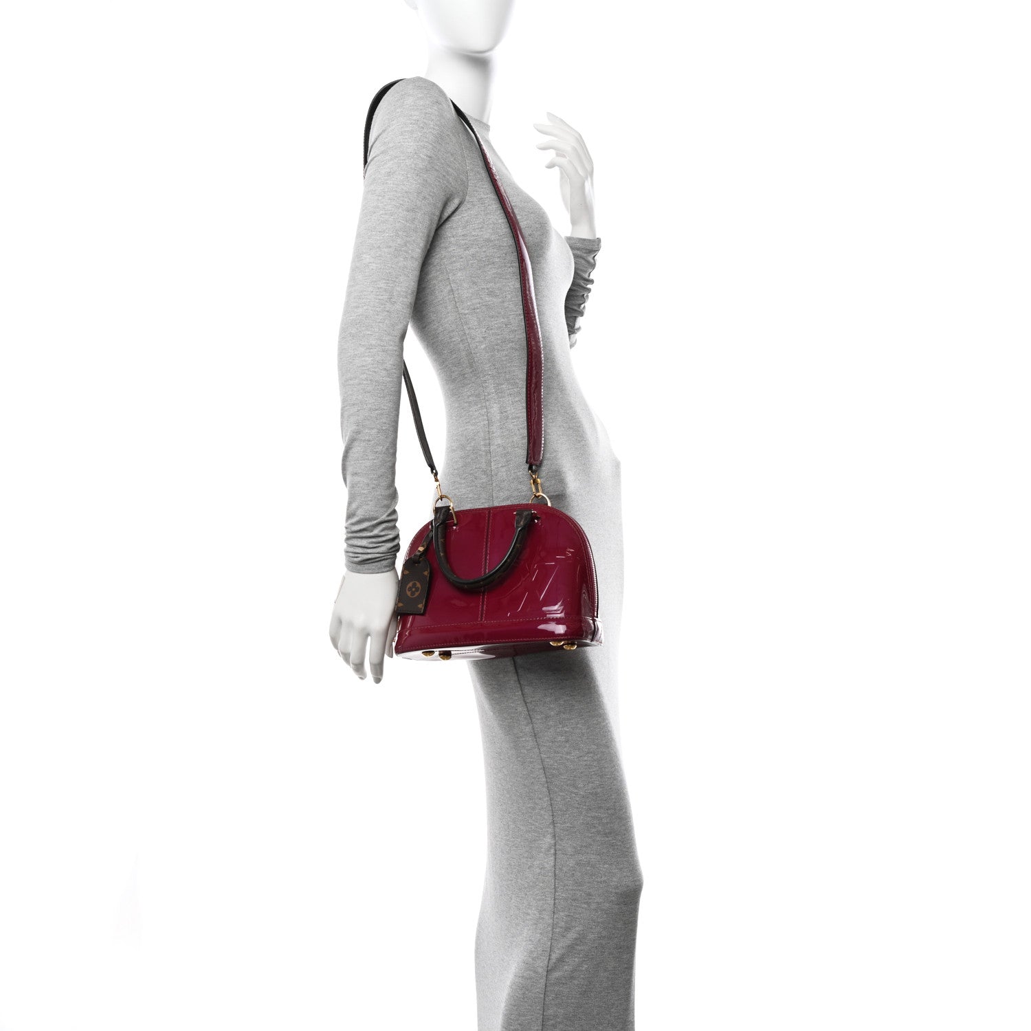 Louis Vuitton Patent Monogram Alma BB Magenta 2 of 11