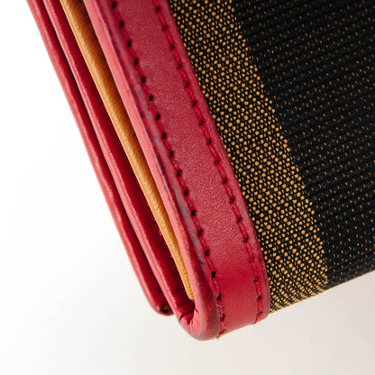 Fendi Pequin Cuoio Vegetale Organizer Continental Wallet Tobacco Rosso Miele 12 of 14