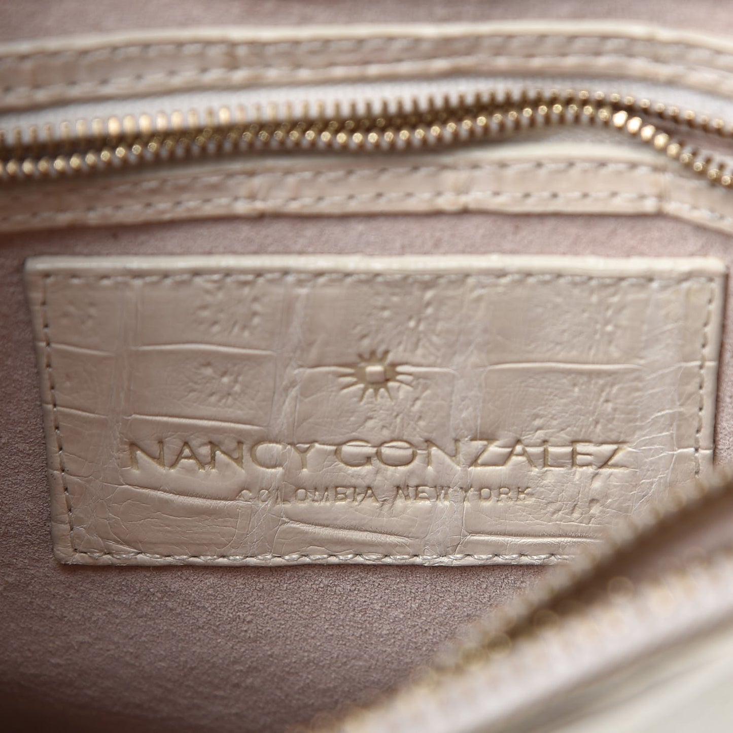 Crocodile Chain Flap Shoulder Bag White