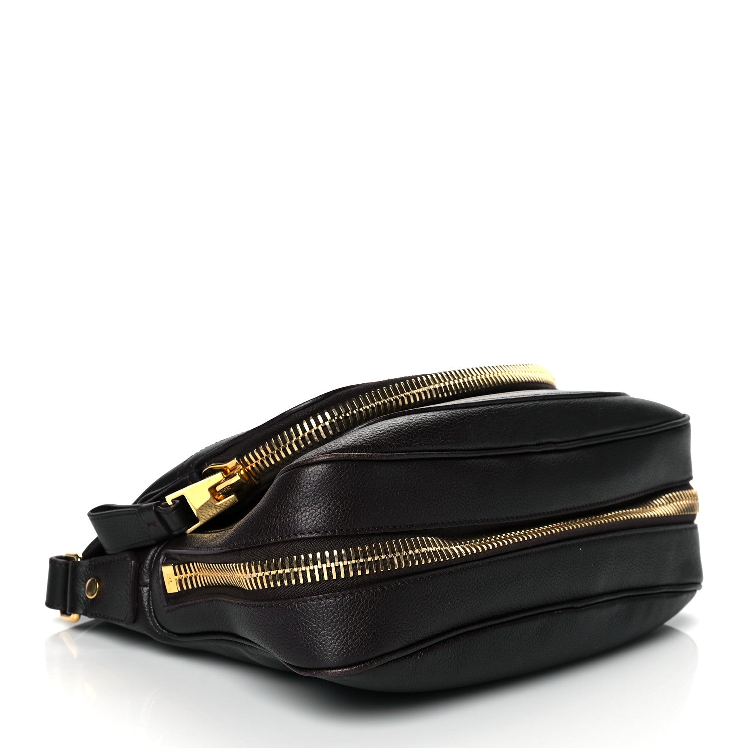 Tom Ford Pebbled Calfskin Large Jennifer Dark Brown 3 of 8