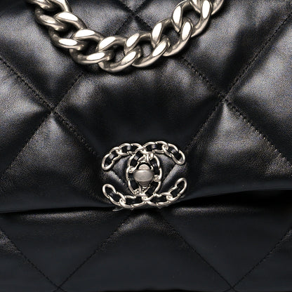 Chanel Lambskin Quilted Large Chanel 19 Flap Black 8 of 10