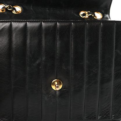 Chanel Lambskin Chevron Quilted Envelope Single Flap Black 11 of 11