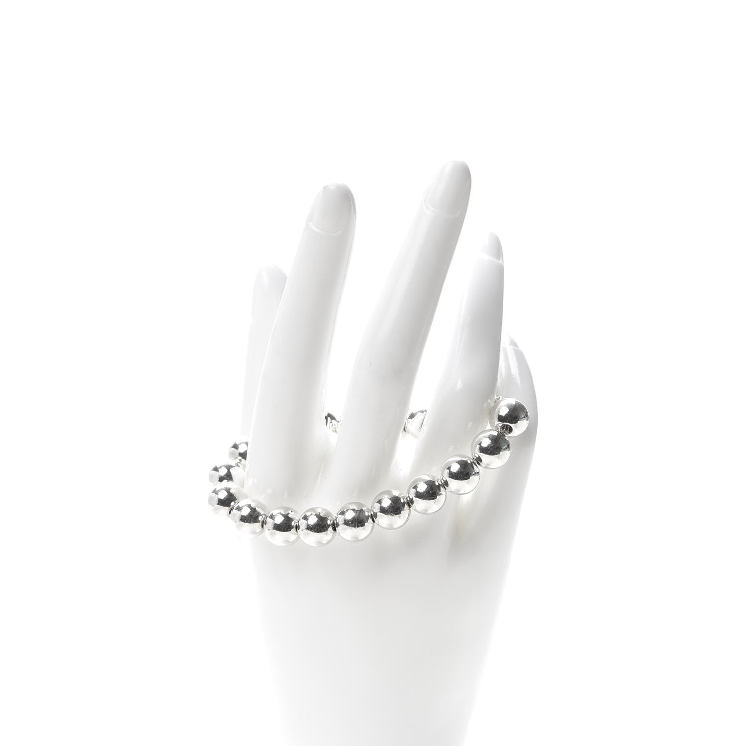 Tiffany Sterling Silver 10mm HardWear Ball Bracelet 2 of 6