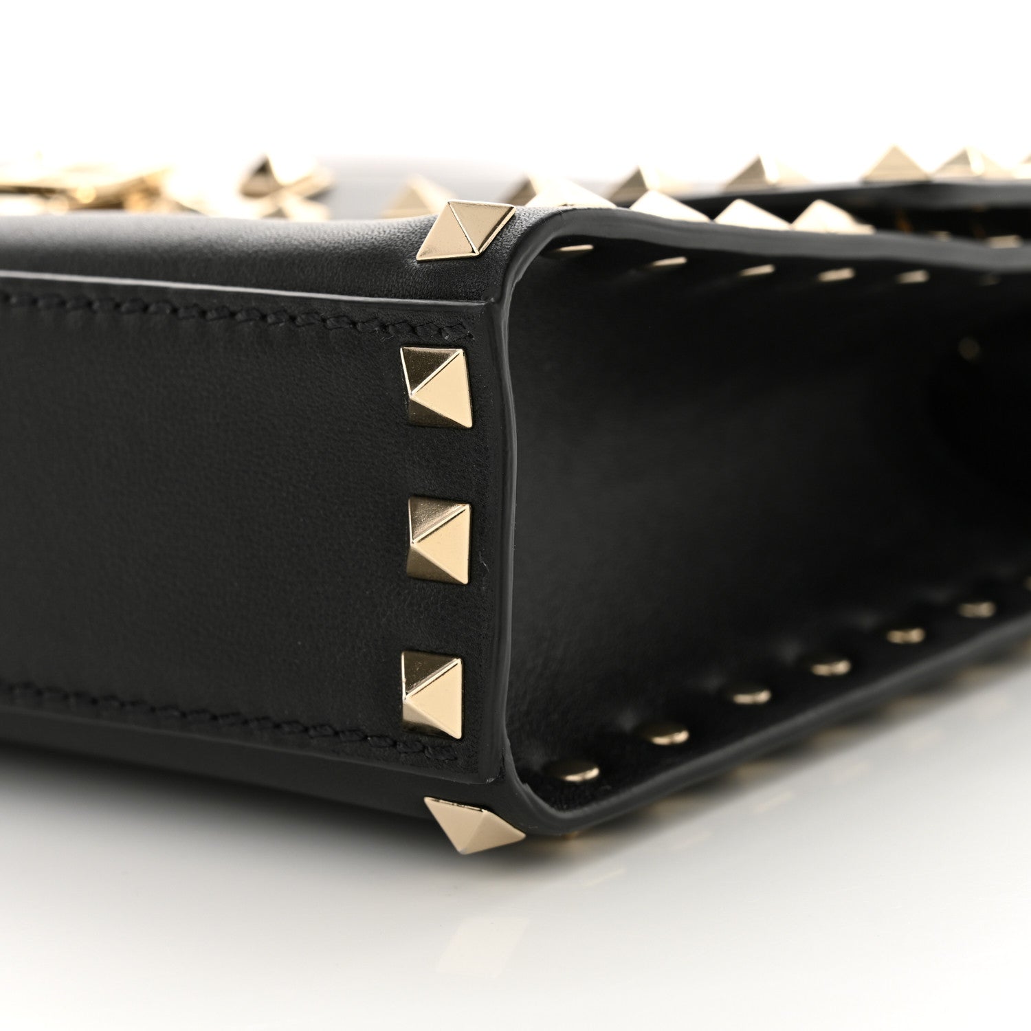 Valentino Garavani Vitello Medium Rockstud Flip Lock Crossbody Bag Black 9 of 9
