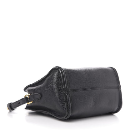 Alexander McQueen Pebbled Calfskin Mini Skull Padlock Zip Around Tote Black 7 of 20
