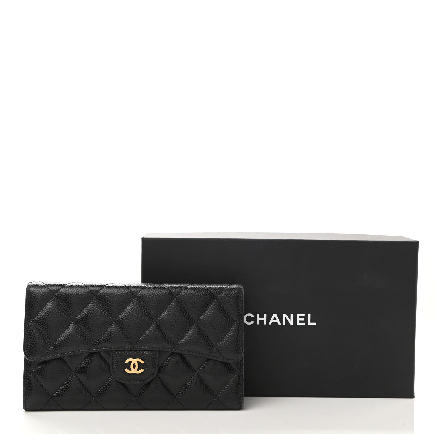 Chanel Caviar Quilted Large Flap Wallet Black 9 of 10