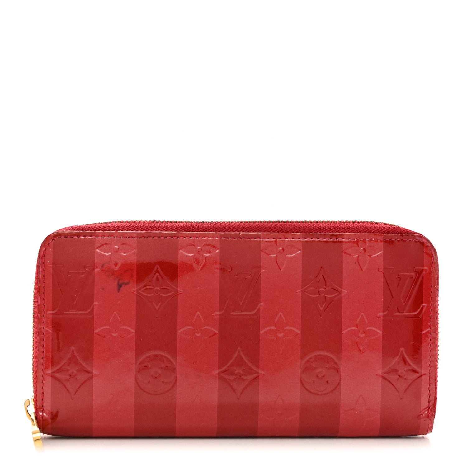 Louis Vuitton Vernis Rayures Zippy Wallet Pomme D'Amour 1 of 13