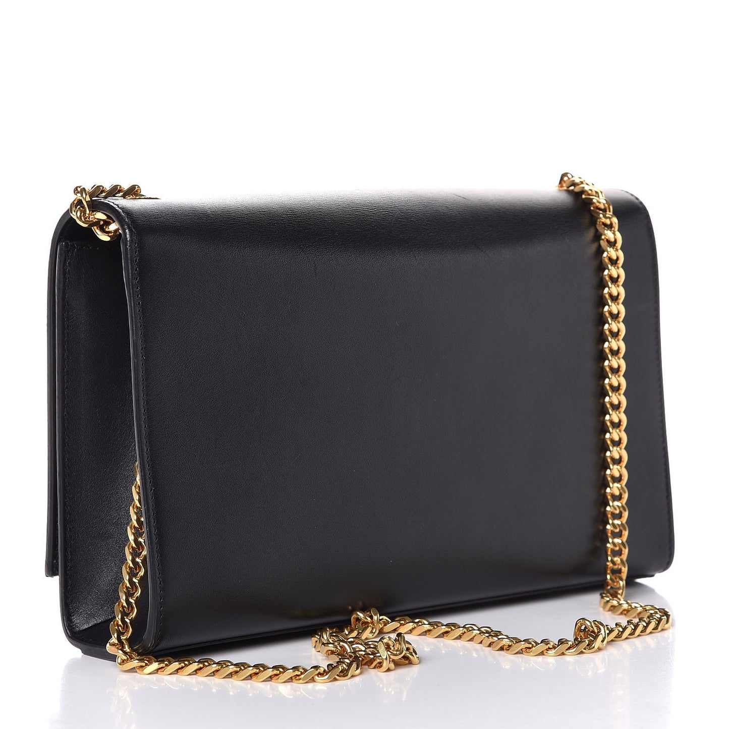 Smooth Calfskin Medium Classic Monogram Kate Tassel Satchel Black
