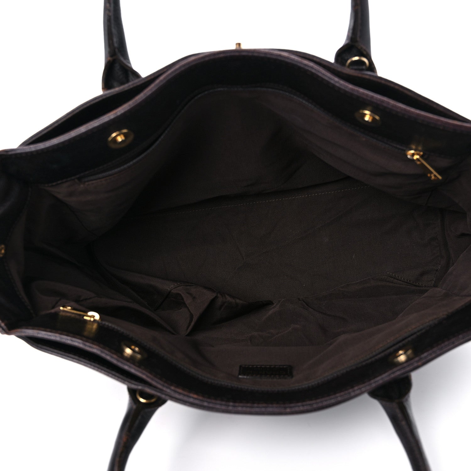 Chanel Calfskin Cerf Executive Shopper Tote Brown 5 of 19