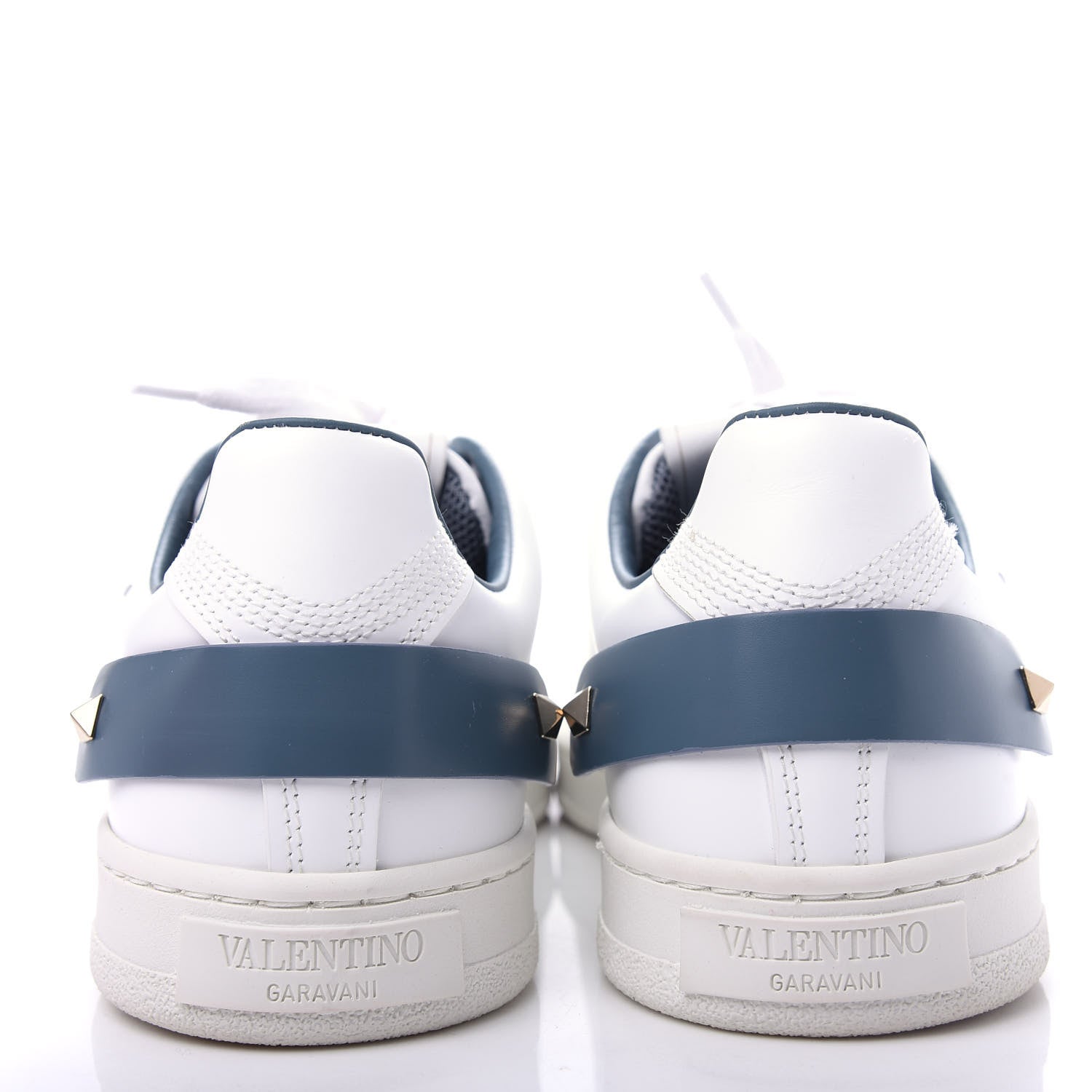 Valentino Garavani Calfskin Womens Backnet Sneakers 38.5 White Blue 7 of 11
