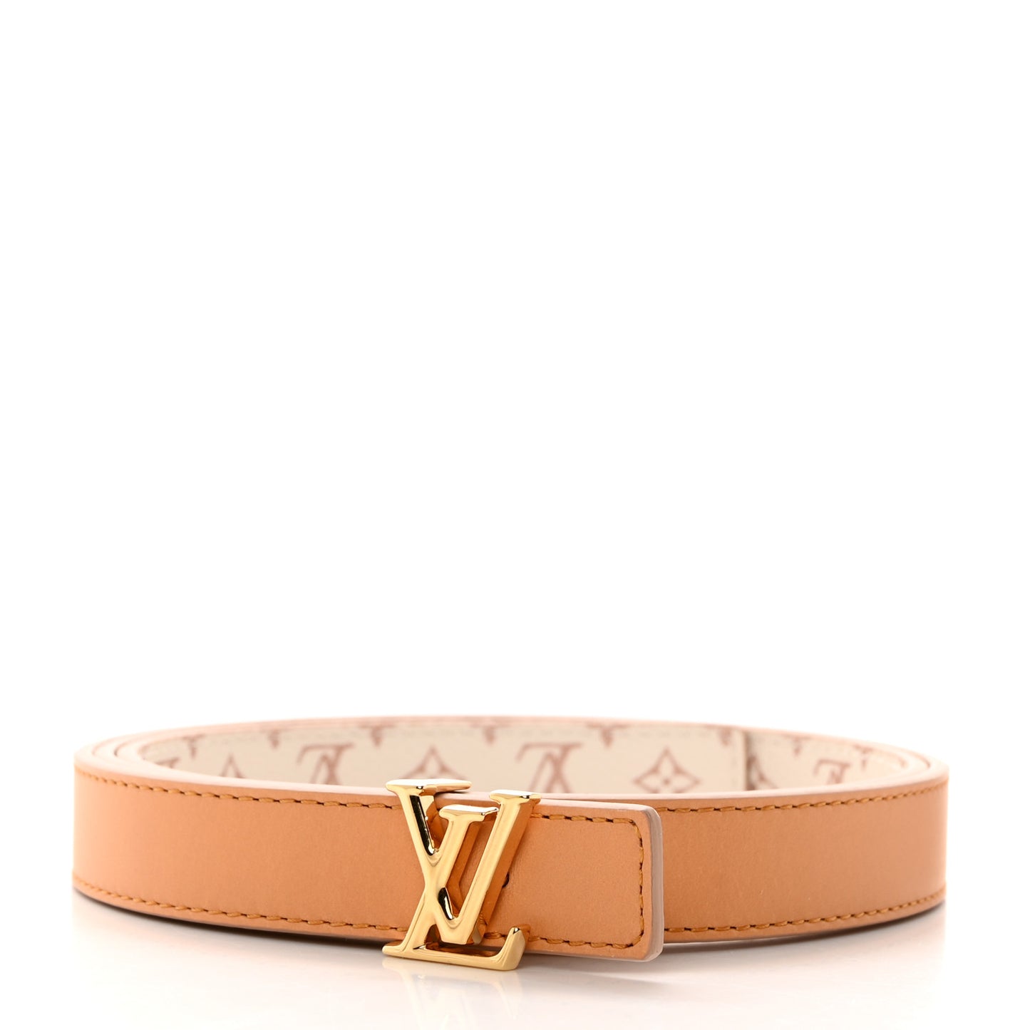 Calfskin Monogram Dune 20mm LV Iconic Reversible Belt 90 36 Sandy