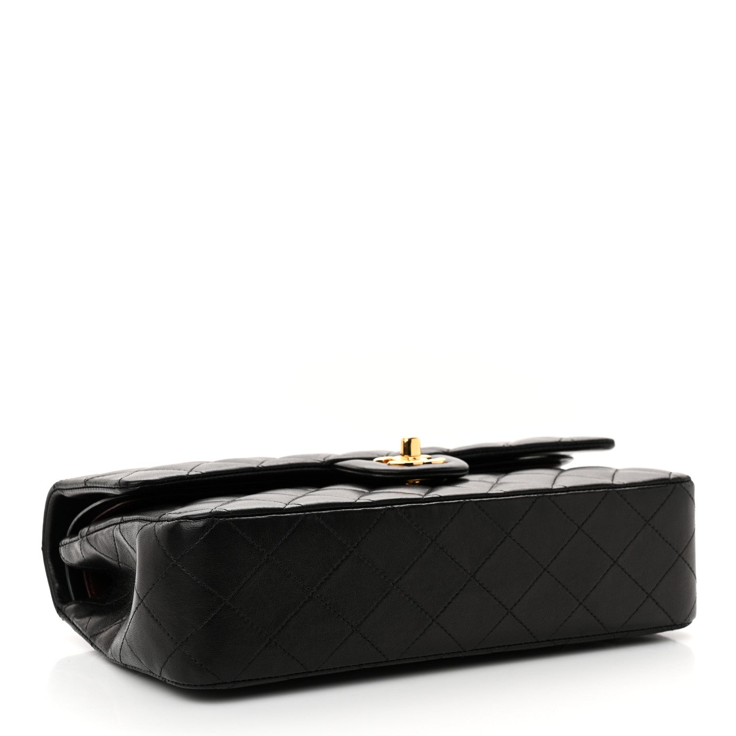 Chanel Lambskin Quilted Medium Double Flap Black 4 of 14