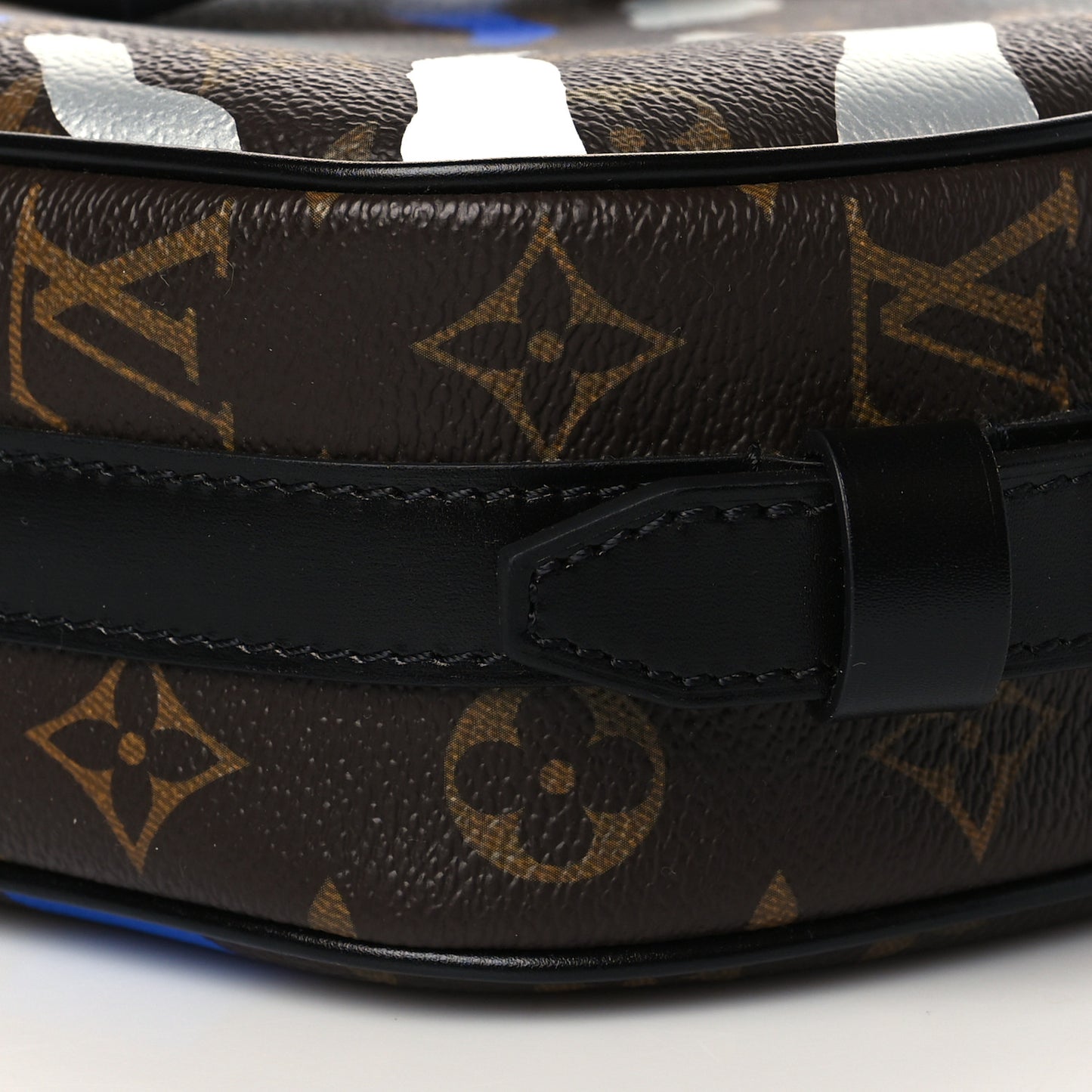 X LOL Monogram Boite Chapeau Souple Blue Silver