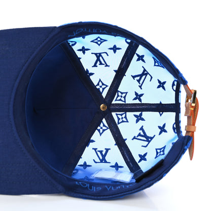 Louis Vuitton Mesh Embroidered Everyday LV Cap 60 Blue 6 of 12