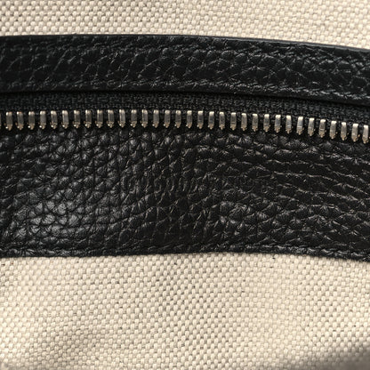 Gucci Piuma Calfskin Jumbo GG Embossed Medium Wristlet Messenger Bag Black 7 of 11