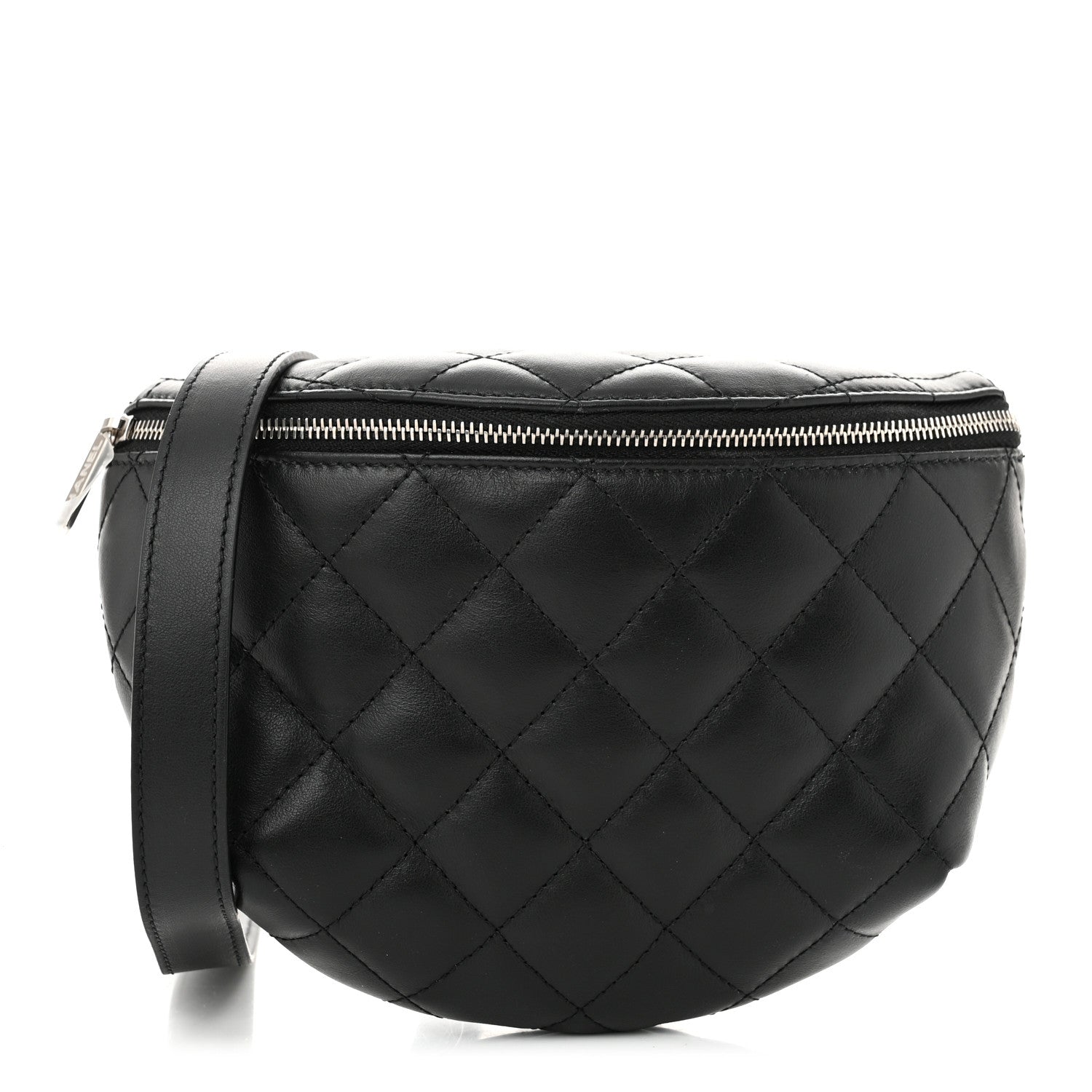Chanel Calfskin Quilted Waist Belt Bag Black 1 of 10