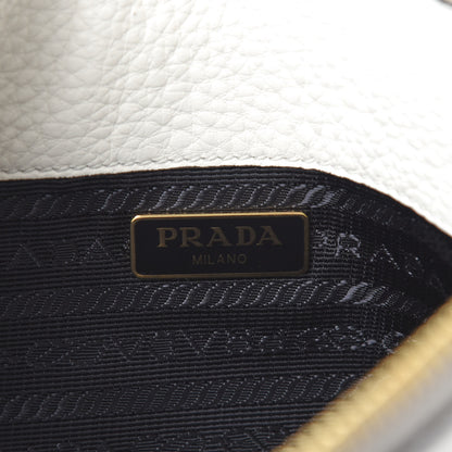 Prada Vitello Phenix Double Zip Crossbody Bag Bianco 6 of 9