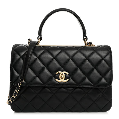 Chanel Lambskin Quilted Medium Trendy CC Flap Dual Handle Bag Black 1 of 9