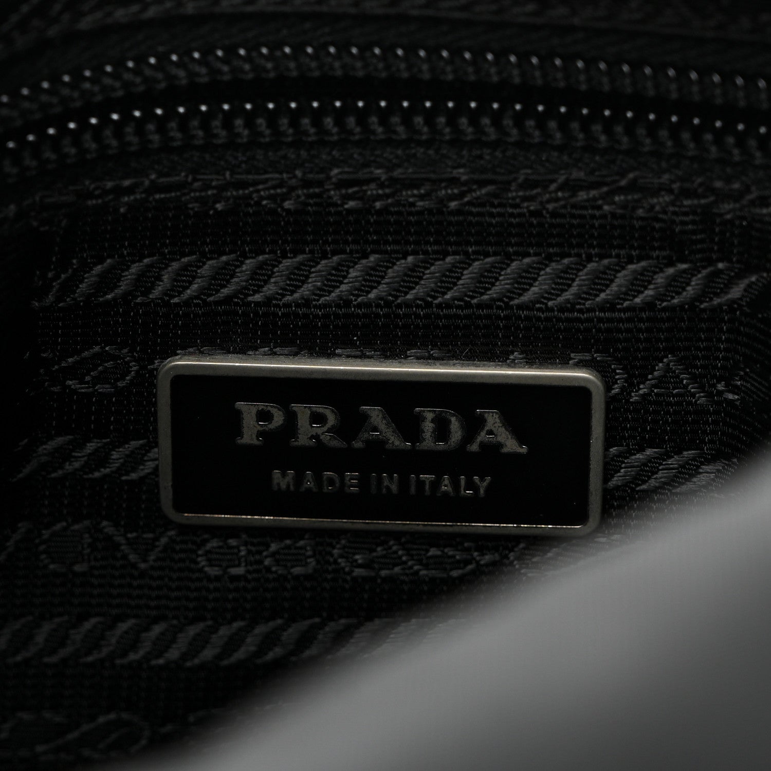 Prada Nylon Vela Saffiano Single Buckle Messenger Shoulder Bag Black 6 of 10