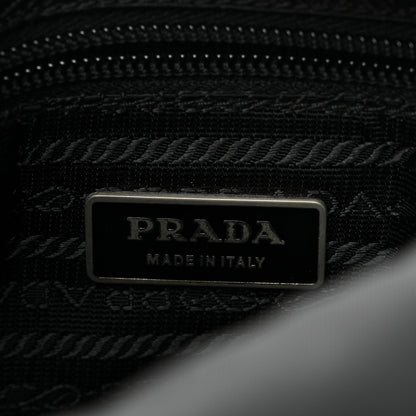 Prada Nylon Vela Saffiano Single Buckle Messenger Shoulder Bag Black 6 of 10