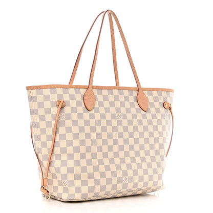 Louis Vuitton Damier Azur Neo Neverfull MM Rose Ballerine 4 of 13